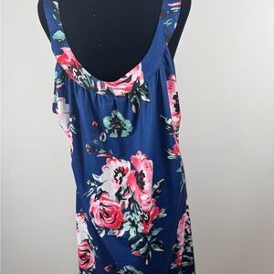 Blue Time Floral Sleeveless Dress women’s 2xl